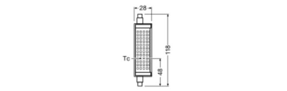 LED-Lampe 118mm LEDLINE118150D18.2 LED-Lampe 118mm LEDLINE118150D18.2