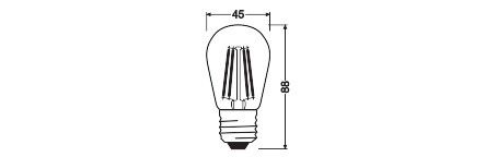 LED-Lampe E27 1906MINIED.ST45DIM33