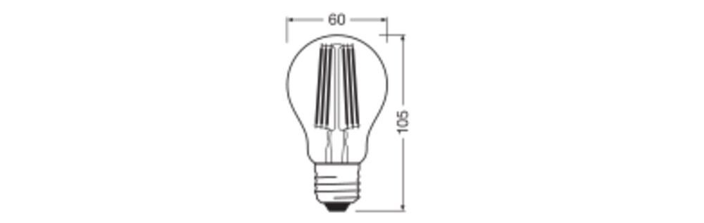 LED-Lampe E27 LEDCLA75D5.7W827FCL