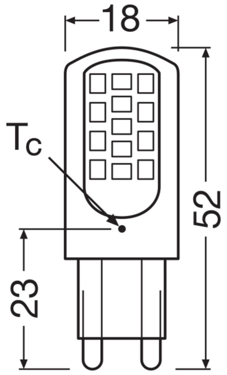 LED-PIN-Lampe G9 230V 4,0W 2700K 470lm dimmbar