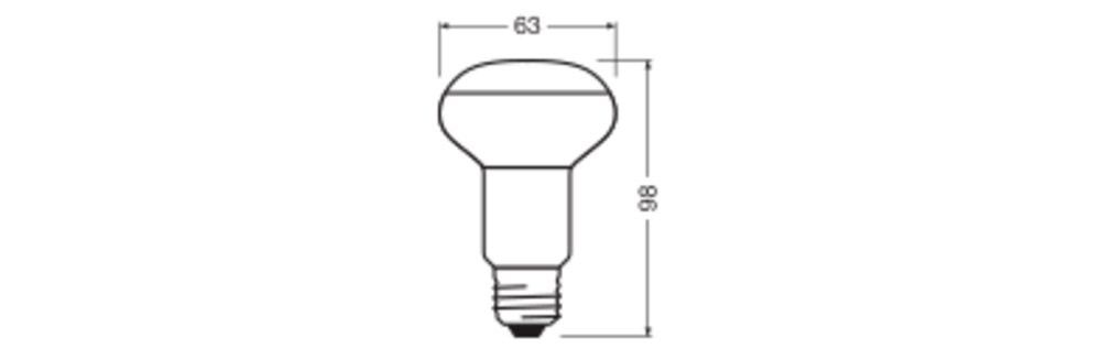 LED-Reflektorlampe R63 LEDR636036D4.9W927P