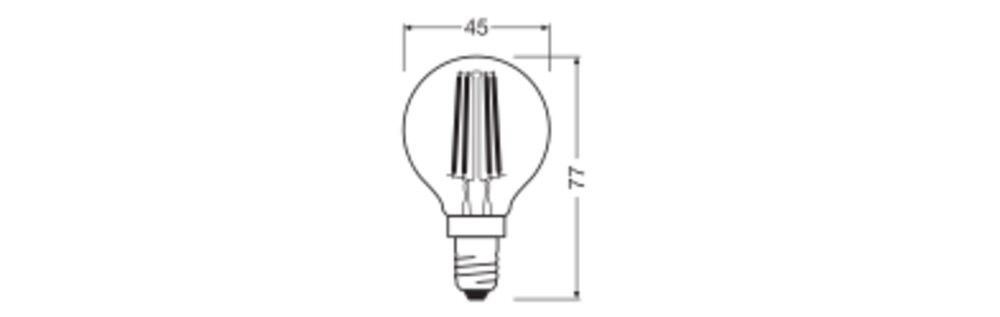 LED-Tropfenlampe E14 LEDCLP40D4.2927FCL14
