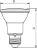 LED-Reflektorlampe E27 3000K 6,0W 515lm 25°