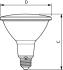 LED-Reflektorlampe E27 2700K 13,0W 1000lm 25°