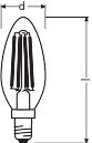 LED-Kerzenlampe B.CLB404W827FIL