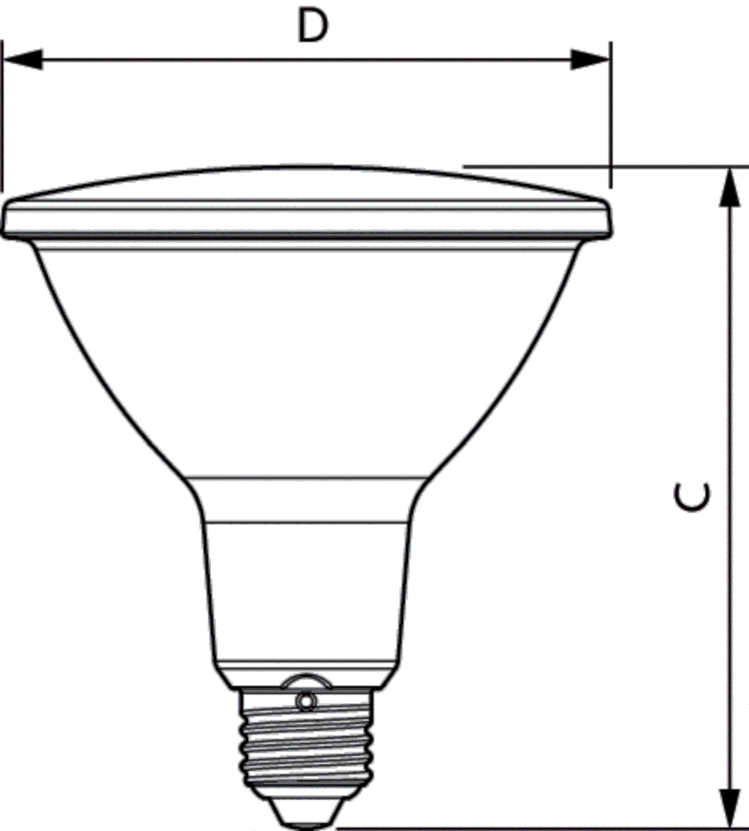 LED-Reflektorlampe E27 2700K 9,0W 750lm 25° PAR38