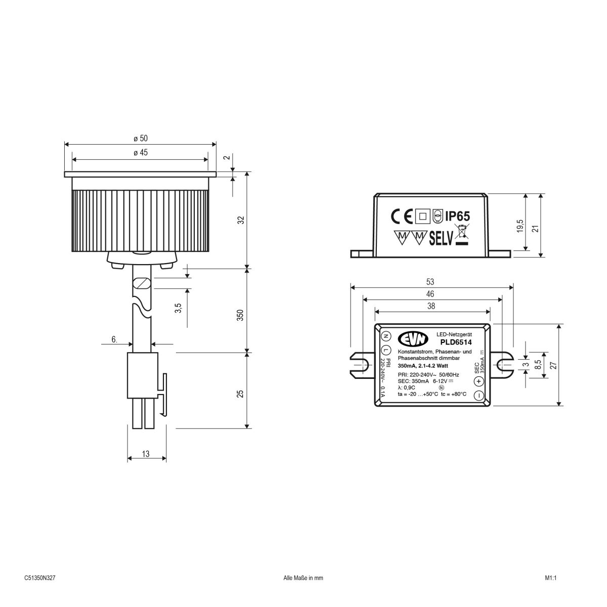 P-LED Einsatz C51350N327