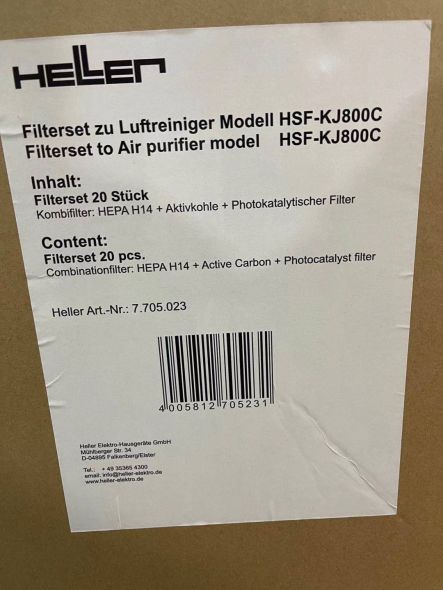 Filterset H14 HEPA 7.705.023 Filterset H14 HEPA 7.705.023
