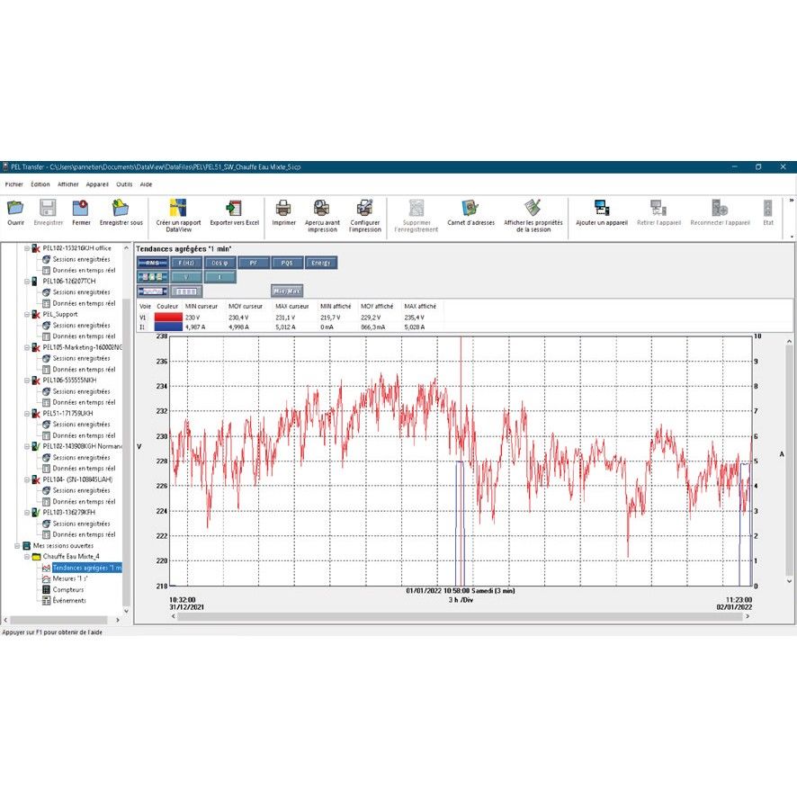 Leistungs-Energierecorder PEL 52