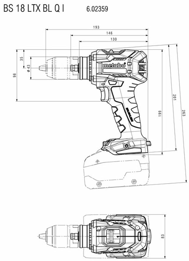 Akku-Bohrschrauber BS 18 LTX BL Q I