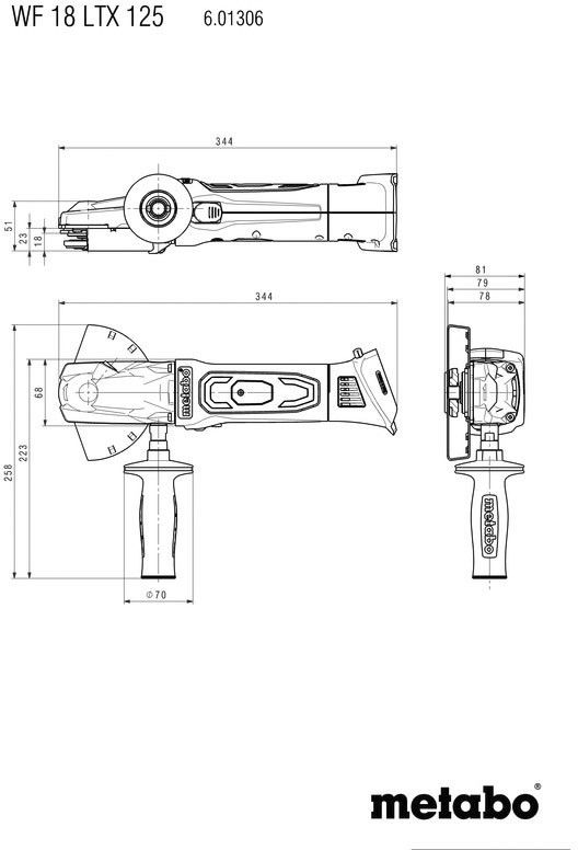 Akku-Winkelschleifer WF 18 LTX 125 Quick