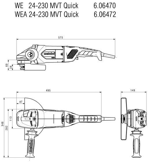 Winkelschleifer WEA 24-230 MVT Quick