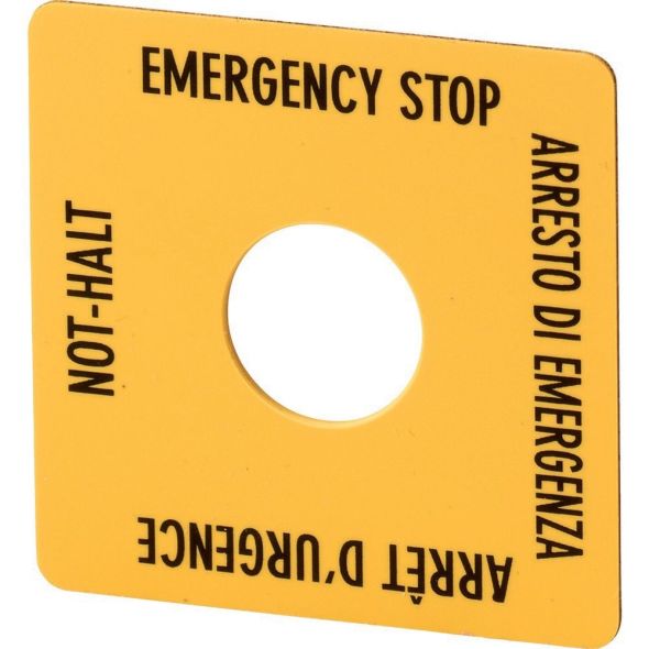 Not-Halt Schild gelb SQT11