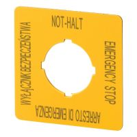 Schild Not-Halt gelb M22-XYK5