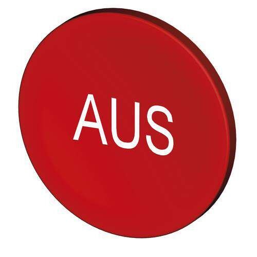 Tastenschild Tastenschild rt AUS