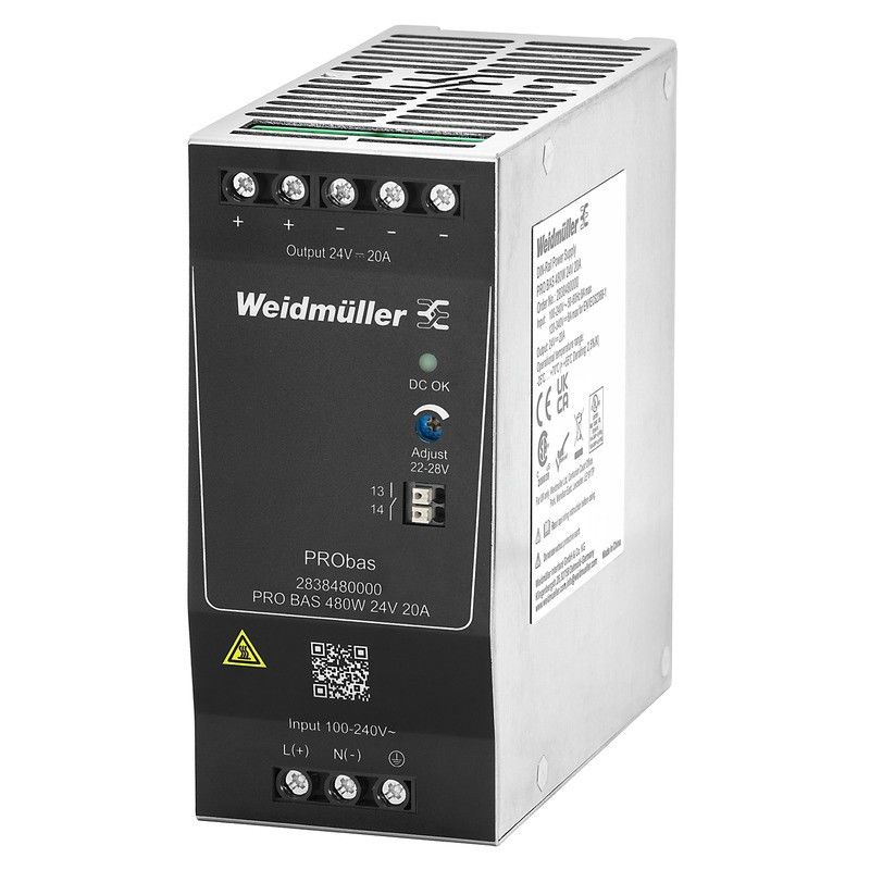 Stromversorgung 24V DC PRO BAS 480W 24V 20A Stromversorgung 24V DC PRO BAS 480W 24V 20A