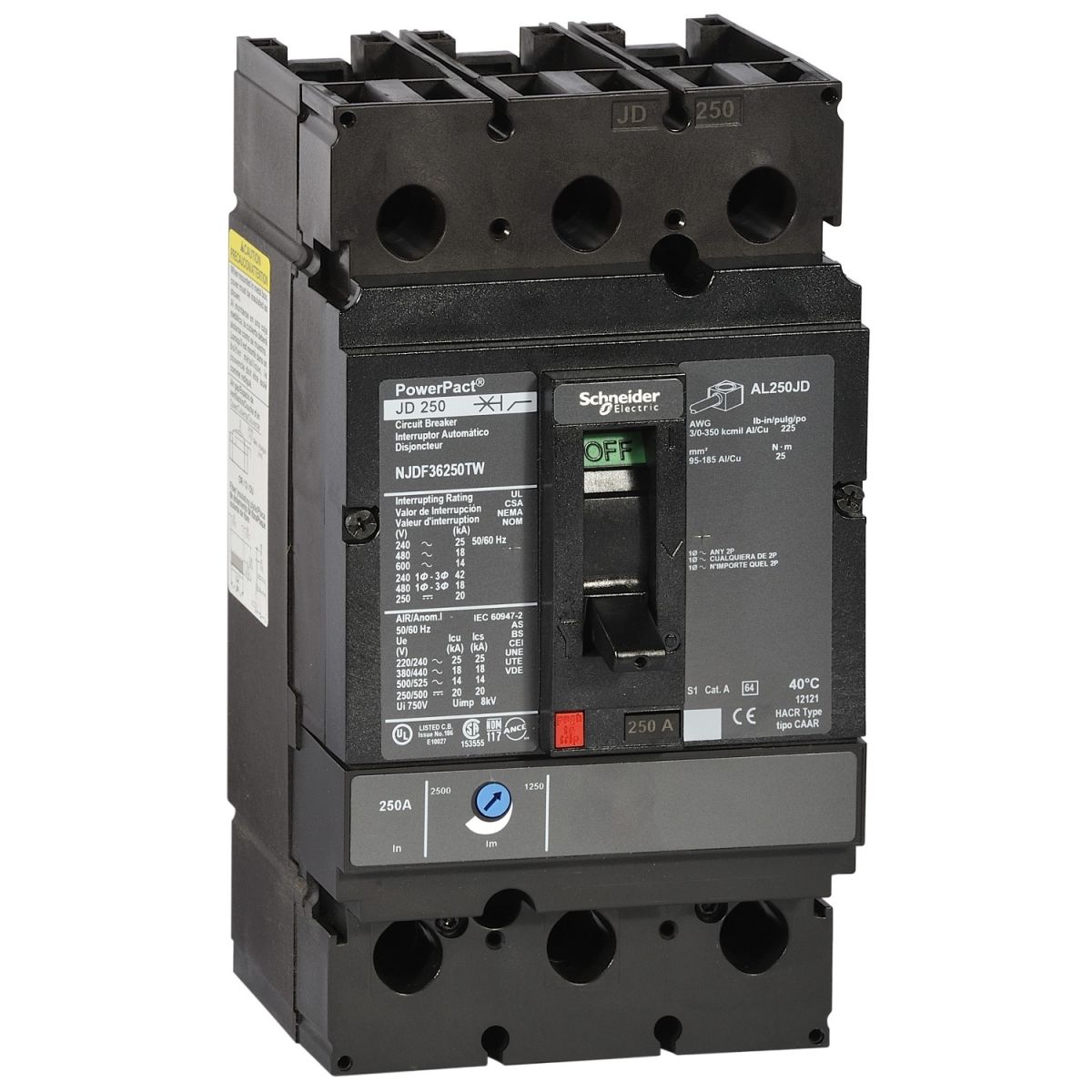PowerPact 250A TM250 NJJF36250TW PowerPact 250A TM250 NJJF36250TW