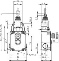 Seilzugschalter SRM-U1Z/U1Z-LU-300-E