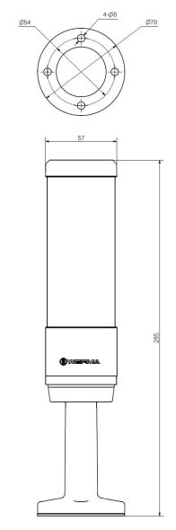 RST56 GN/YE/RD/Fuß 24V 68637105