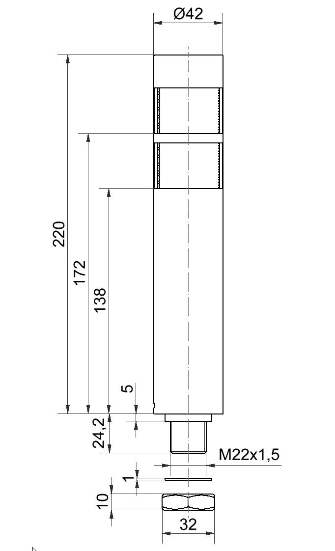 Signalsäule deSIGN42 EM 69401055