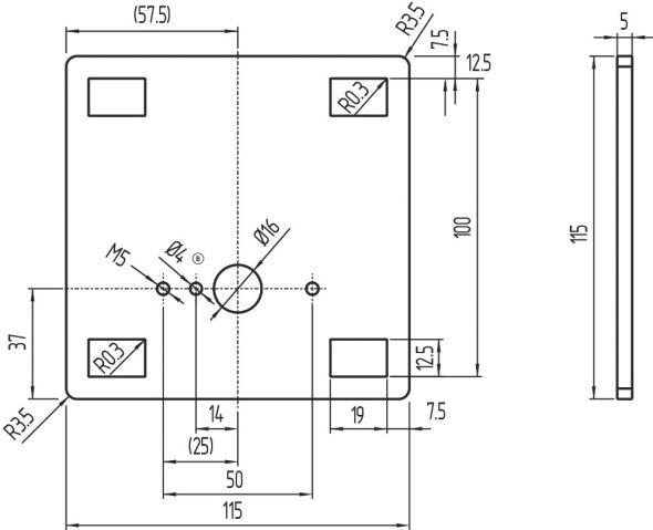 Montageplatte MP AZ/AZM200-P20