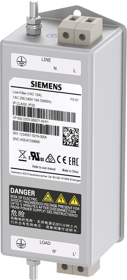 Netzfilter 1AC 200-240 V 6SL3203-0BB21-8VA1 Netzfilter 1AC 200-240 V 6SL3203-0BB21-8VA1