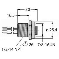 Einbauflansch RKFV48-0.3M#6611023