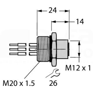 Einbauflansch FKV48-0,3M/M20/C1117