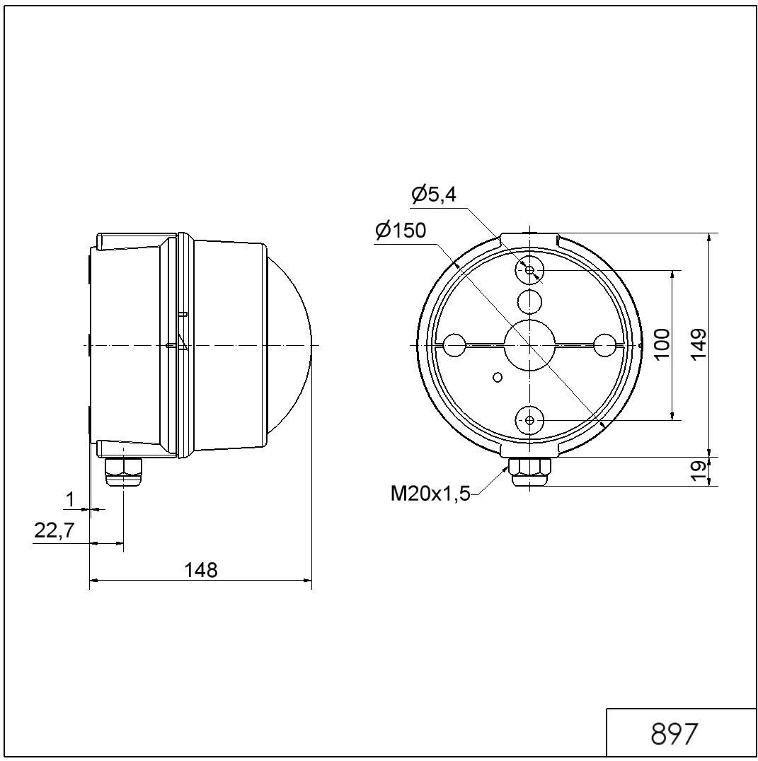 Doppel-Blitzleuchte 24VDC 89710055