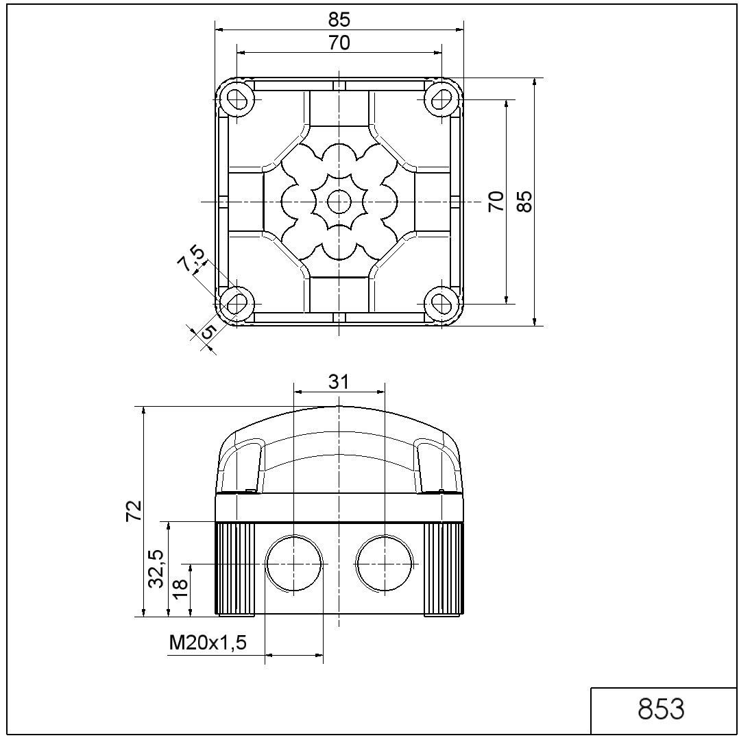 LED-Doppelblitzleuchte BWM 85311054