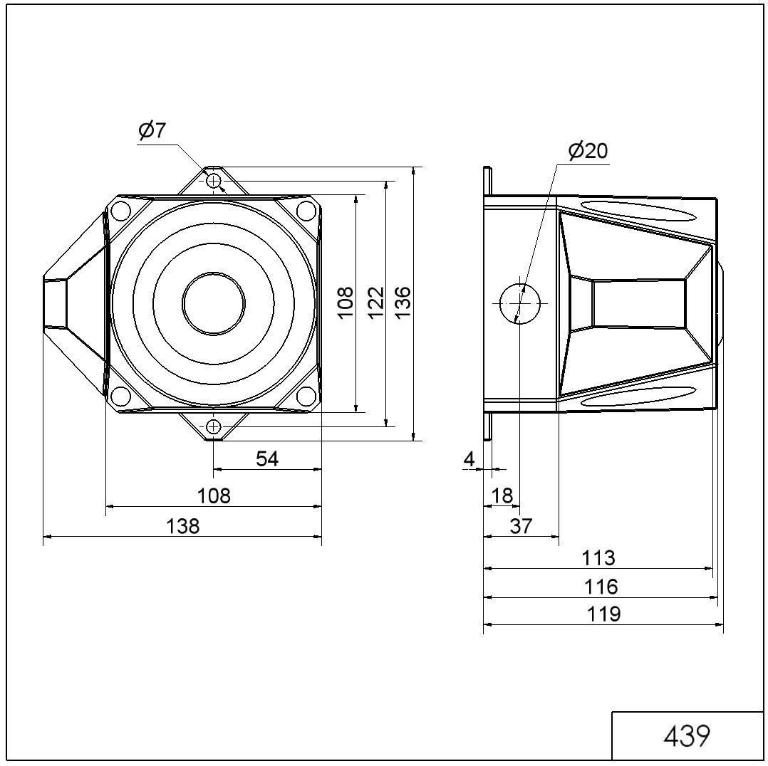 Blitz-Sirene WM 32 Töne 43903068