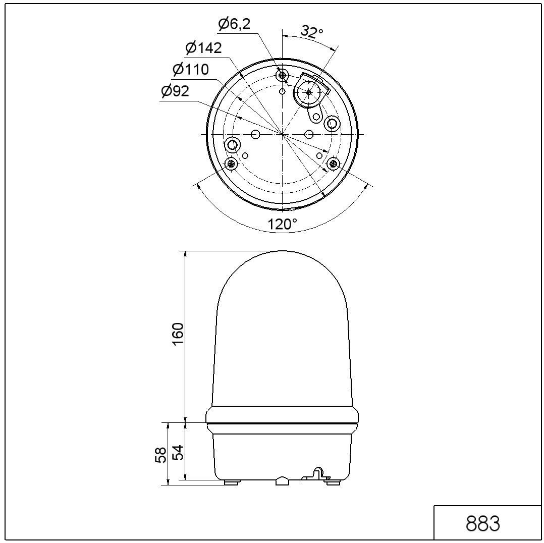 Drehspiegelleuchte LED 88313060