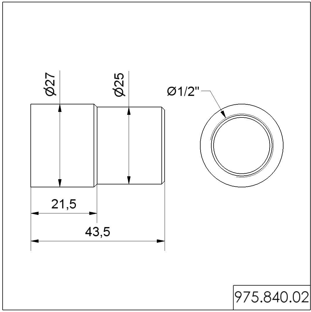Adapter für Rohr D25mm 97584002