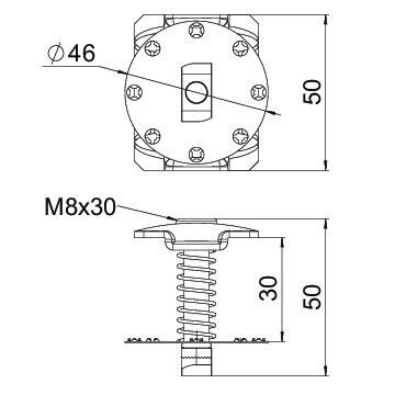 Zwischenklemme mit Feder KLZ F 30 A2