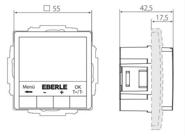 UP-Thermostat UTE4100F-RAL9016-G55 UP-Thermostat UTE4100F-RAL9016-G55