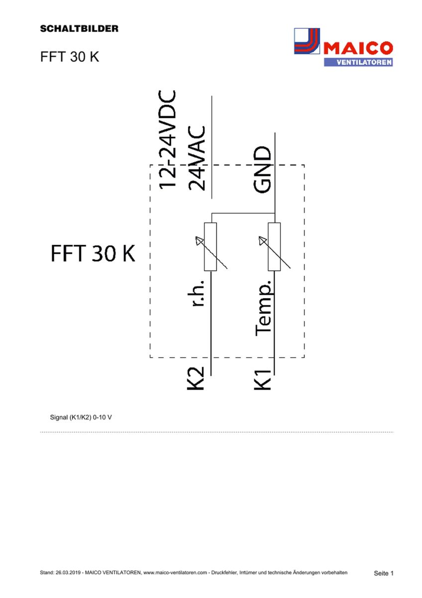 Feuchte- und Temp.fühler FFT 30 K