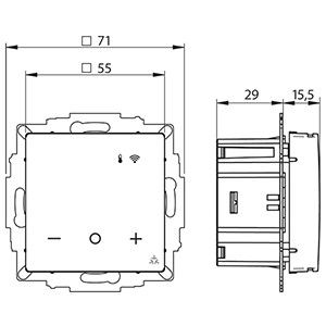 UP-Thermostat UTE3800U-RAL9016-G55