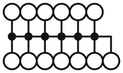 Verteilerblock PTFIX 6/12X2,5-G RD