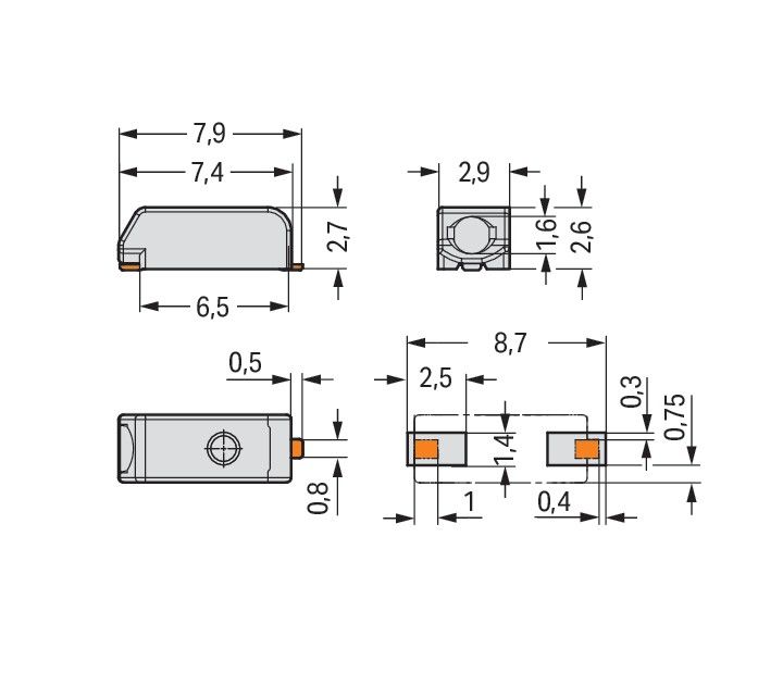 SMD-Leiterplattenklemme 2059-301/998-603