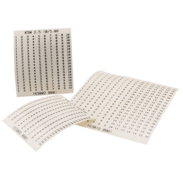 Klemmenmarkierung KSW 2,5 24/3,5 1-24