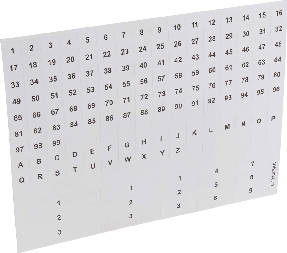 Blatt m.Zahlen 1-99 04969