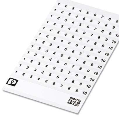 Kennzeichnungskarte SK 5/3,8:91-100