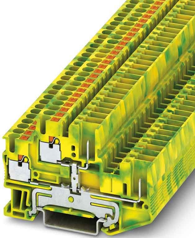 Schutzleiter-Reihenklemme PTTB 2,5/2P-PE Schutzleiter-Reihenklemme PTTB 2,5/2P-PE