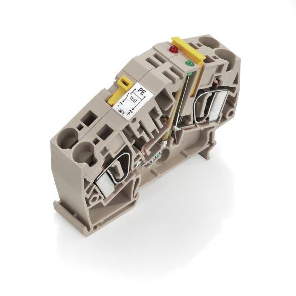 Prüftrenn-Reihenklemme ZTR 6-2 E / 24V DC