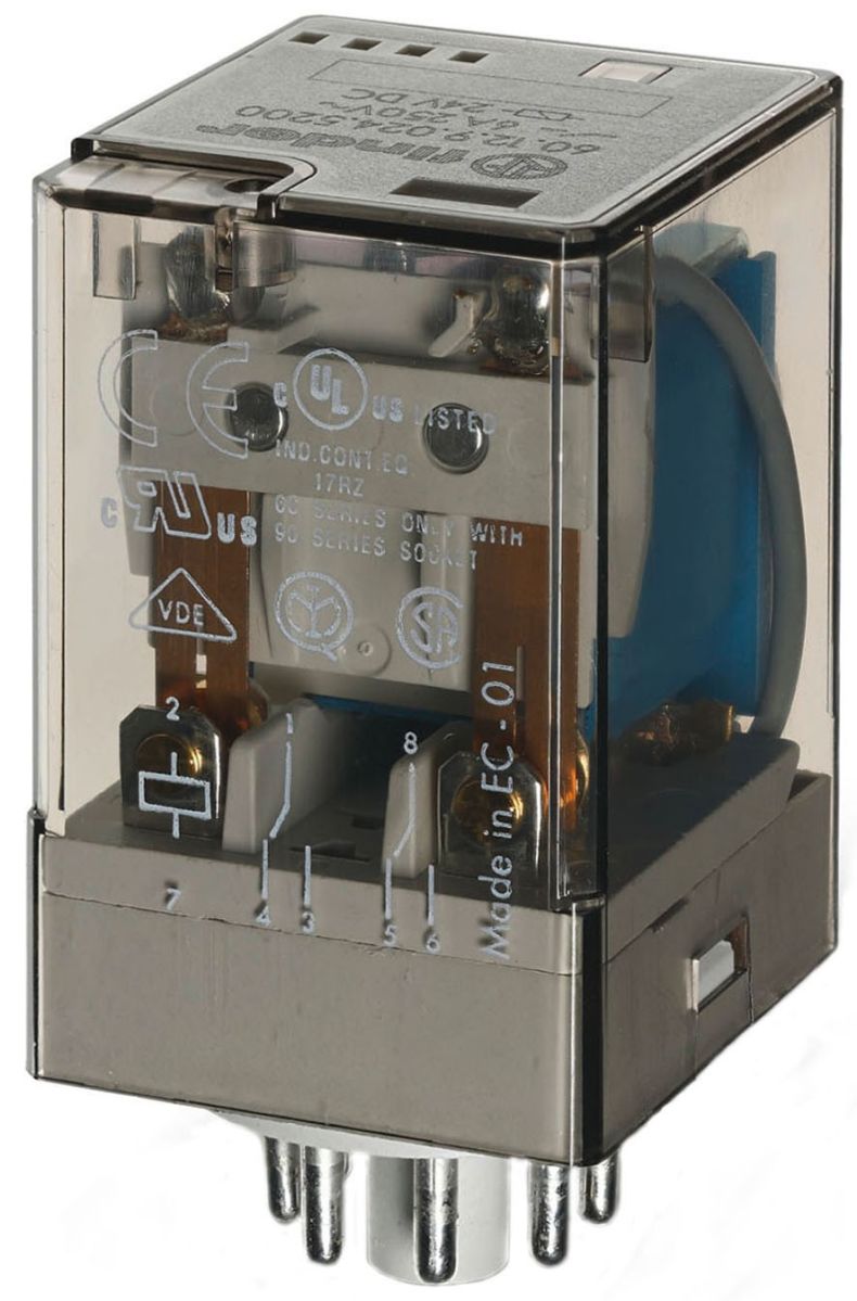 Ind-Rel. 8pol.24VDC 2W 10A 60.12.9.024.0070