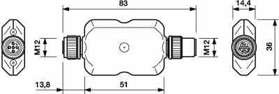 M12 Signalbox JPR 24VDC 1CO M12