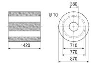 Rohrschalldämpfer RSKI 71/2000