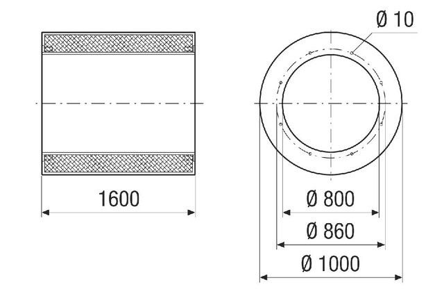Rohrschalldämpfer RSI 80/2000