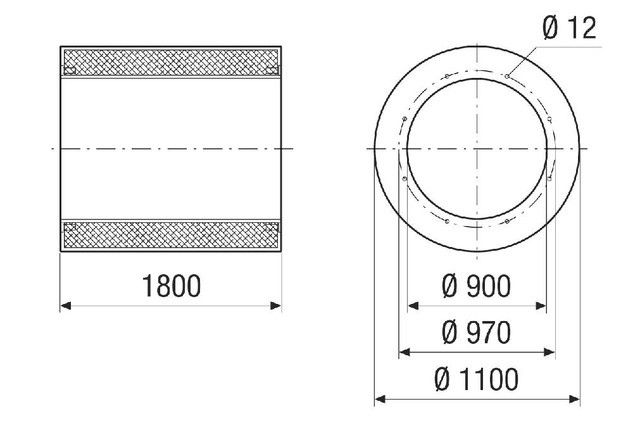 Rohrschalldämpfer RSI 90/2000