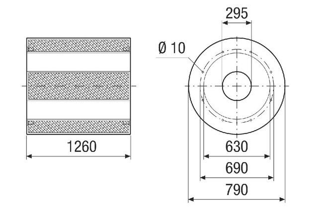 Rohrschalldämpfer RSKI 63/2000